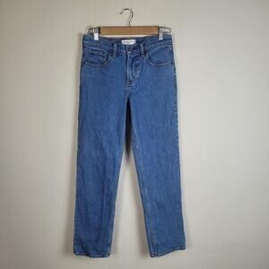 Abercrombie & Fitch Jeans Womens 26 Blue Denim Medium Wash 90s Straight Mid Rise